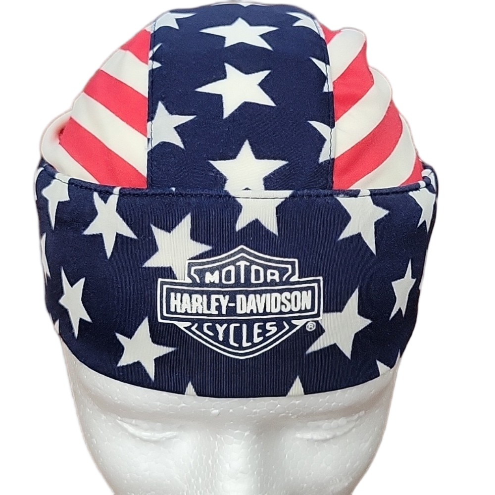Harley-Davidson American Flag Patriotic Stars & Stripes Skull Cap Do-Rag
